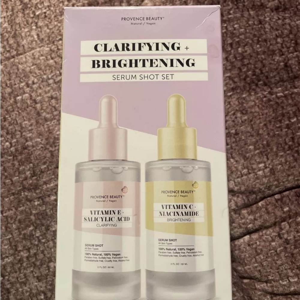Provence Beauty Clarifting & Brightening Serum Shot Set 2 Oz Each